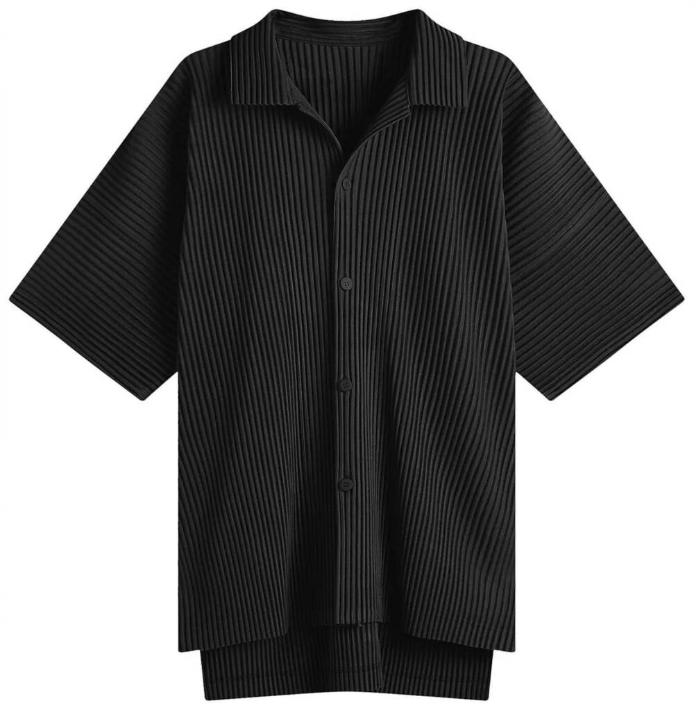 NEW ISSEY MIYAKE women's homme plisse monthly color april shirt in black